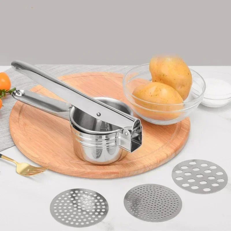 Stainless Steel Potato Ricer  Masher Press  Fruit  Vegetable Puree Squeezer For Smooth Mash And Jui 5