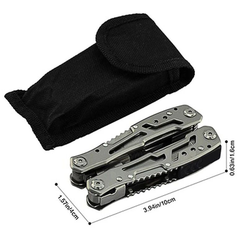 15in1 MultiTool Folding Pliers  Creative Outdoor Camping Survival Tool With Nylon Carry Bag 5