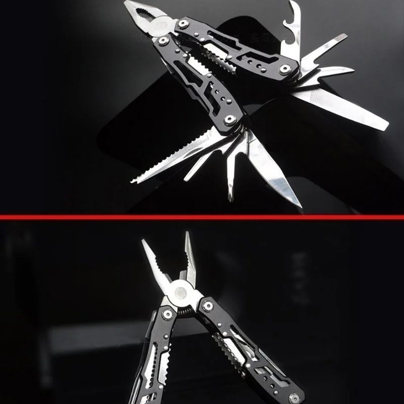 15in1 MultiTool Folding Pliers  Creative Outdoor Camping Survival Tool With Nylon Carry Bag 8