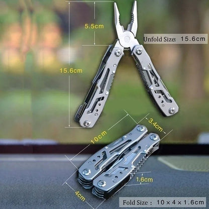 15in1 MultiTool Folding Pliers  Creative Outdoor Camping Survival Tool With Nylon Carry Bag 11
