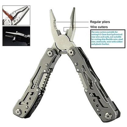 15in1 MultiTool Folding Pliers  Creative Outdoor Camping Survival Tool With Nylon Carry Bag 18