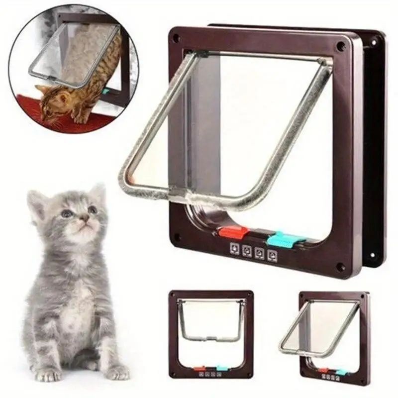 TwoWay Pet Door Hole  Safe Entry  Exit Flap For Cats And Small Dogs Practical Indoor Pet Access Doo 1