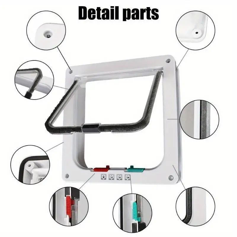 TwoWay Pet Door Hole  Safe Entry  Exit Flap For Cats And Small Dogs Practical Indoor Pet Access Doo 2