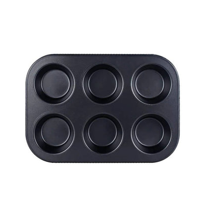 Square NonStick Cupcake  Muffin Baking Pan  HeavyDuty Carbon Steel Tray 6 Or 12Cup 7