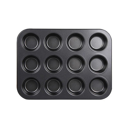 Square NonStick Cupcake  Muffin Baking Pan  HeavyDuty Carbon Steel Tray 6 Or 12Cup 8