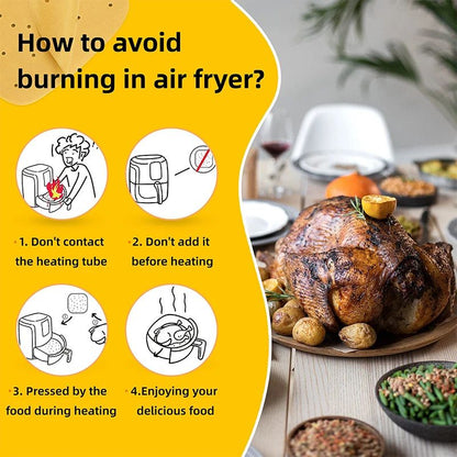 Air Fryer Disposable Parchment Liners  NonStick OilProof Cooking Sheets For Cleaner Faster Meals 4