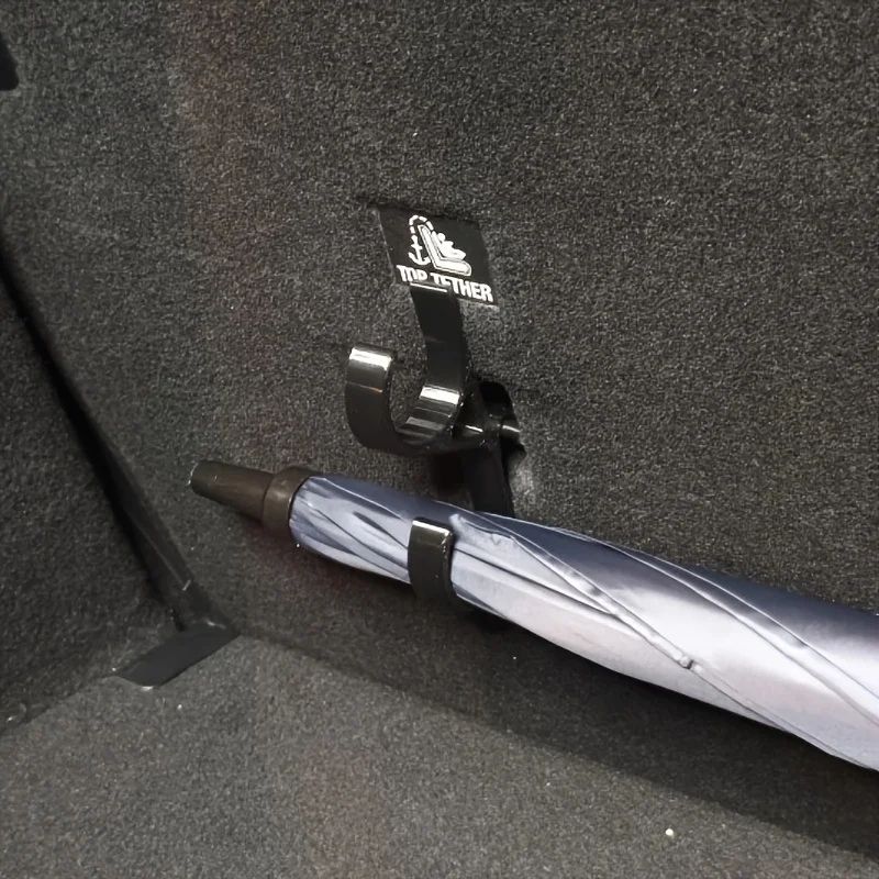 2Piece Car Umbrella Hooks  NoDrill Trunk Hangers  Universal Seat Back Storage Racks For Sedans 4
