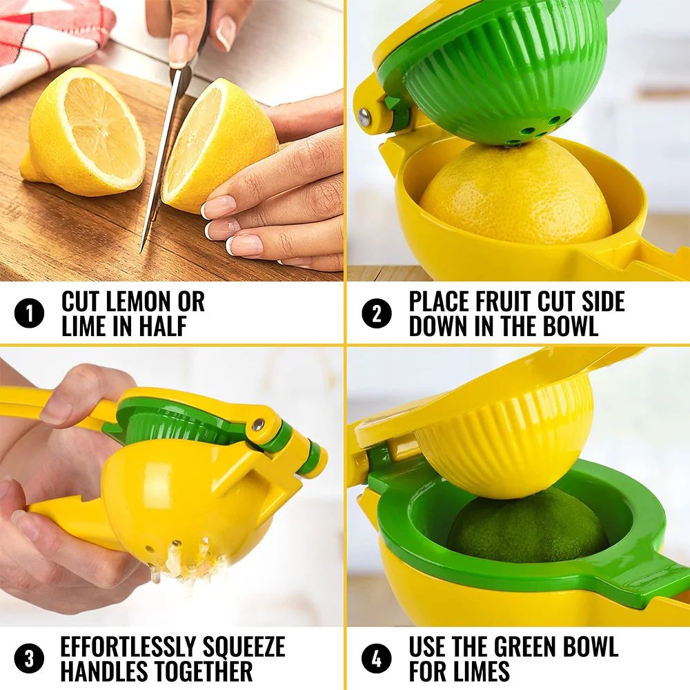 FreshPress Portable Citrus Juicer  Hand Press Orange  Lemon Squeezer 4