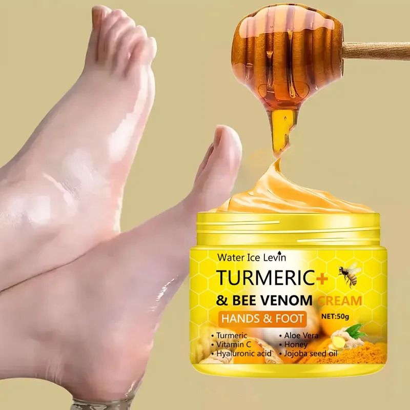 Turmeric Bee Venom Moisturizing Foot and Hand Repair Cream for Dry Cracked Skin 50g