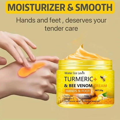 Turmeric Bee Venom Moisturizing Foot And Hand Repair Cream For Dry Cracked Skin 50g 3
