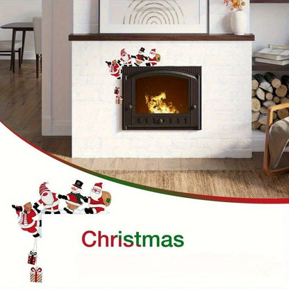 2D Wooden Christmas Door Frame Decorations  Santa Snowman  Reindeer Hanging Holiday Ornaments 3