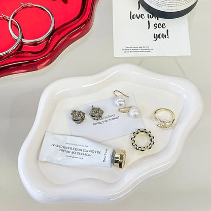 CloudShaped Jewelry Tray  Decorative Storage Plate For Earrings Bracelets  Necklaces Ideal Home Dec 1