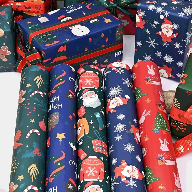ExtraLong Christmas Wrapping Paper Sheets  70 49 Cm Gift Wrap Sets For Holiday Gifts  Party Decorat 2