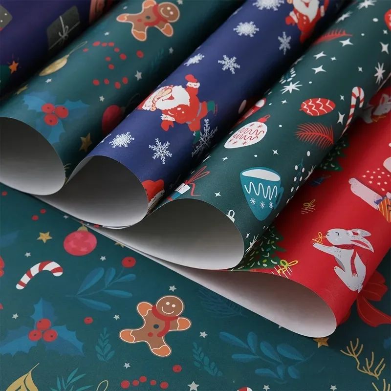 ExtraLong Christmas Wrapping Paper Sheets  70 49 Cm Gift Wrap Sets For Holiday Gifts  Party Decorat 5