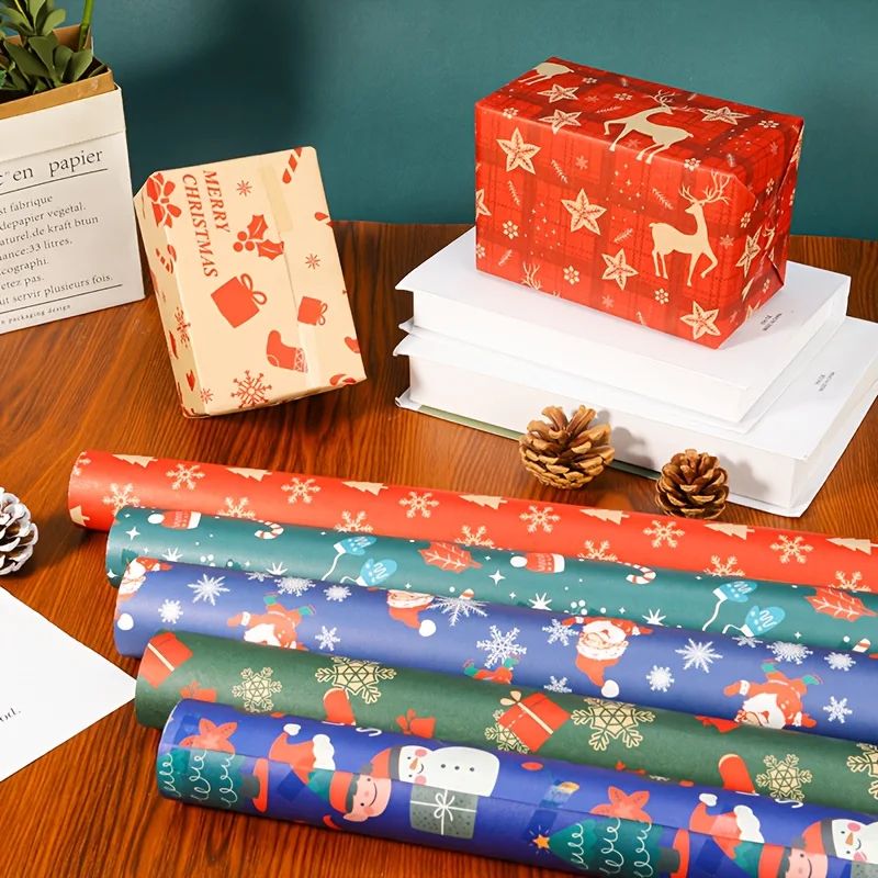 ExtraLong Christmas Wrapping Paper Sheets  70 49 Cm Gift Wrap Sets For Holiday Gifts  Party Decorat 7