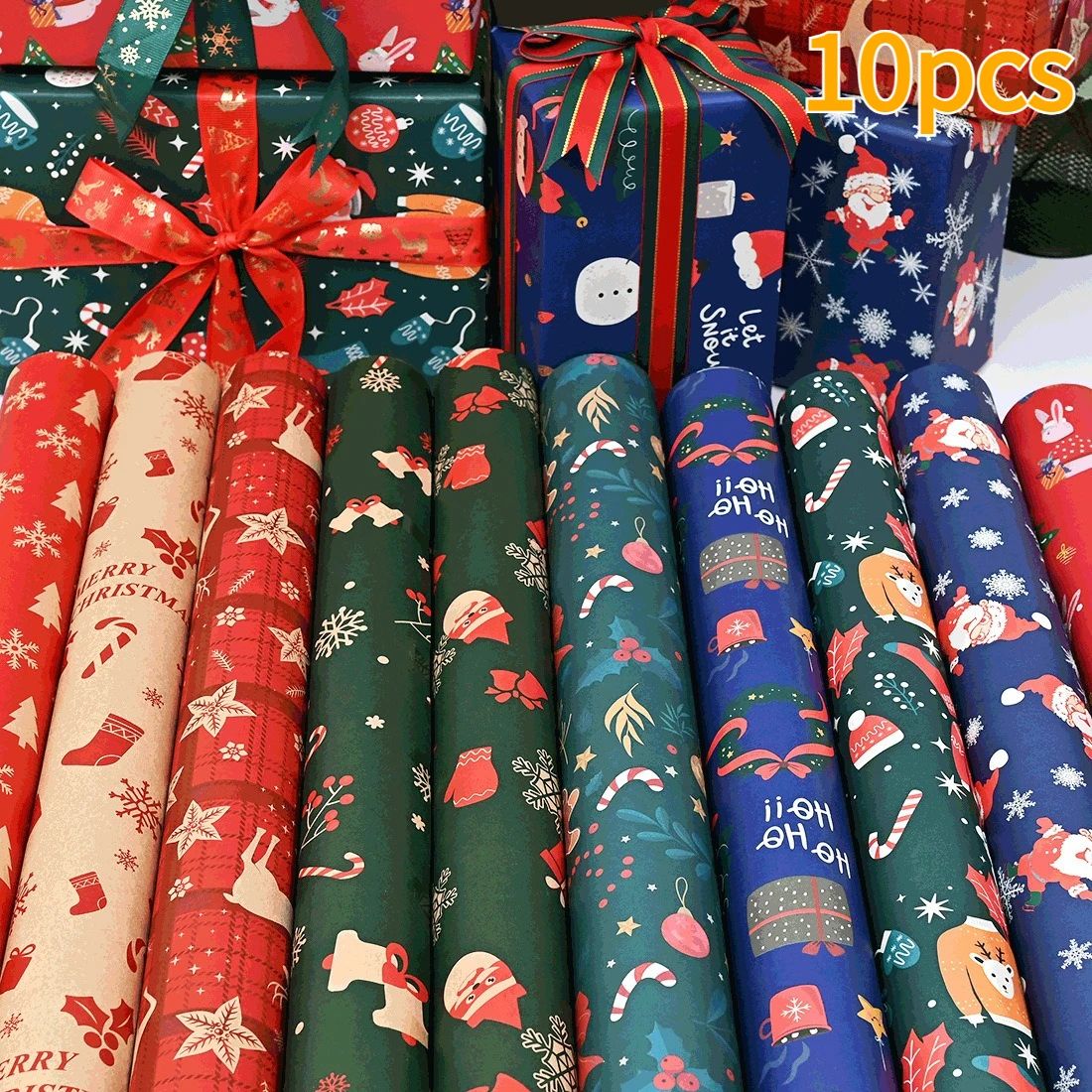 ExtraLong Christmas Wrapping Paper Sheets  70 49 Cm Gift Wrap Sets For Holiday Gifts  Party Decorat 19