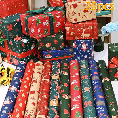 ExtraLong Christmas Wrapping Paper Sheets  70 49 Cm Gift Wrap Sets For Holiday Gifts  Party Decorat 20