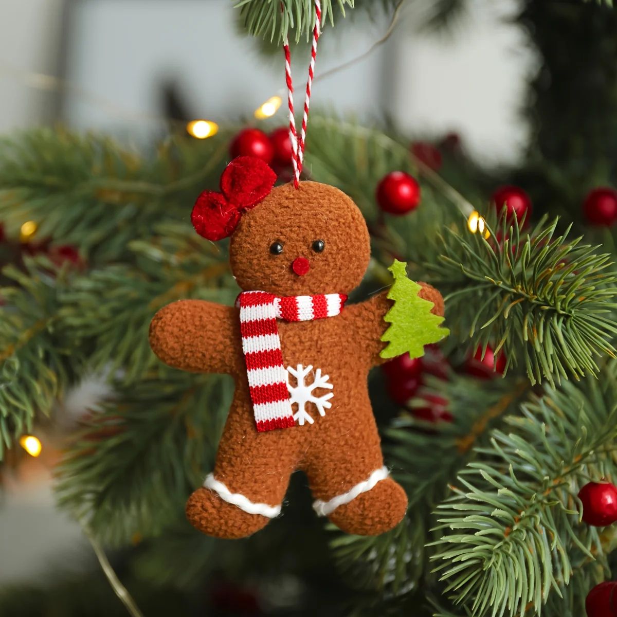 3Piece Christmas Gingerbread Man Hanging Ornaments  Festive Tree Pendants For Holiday Decor  New Ye 3