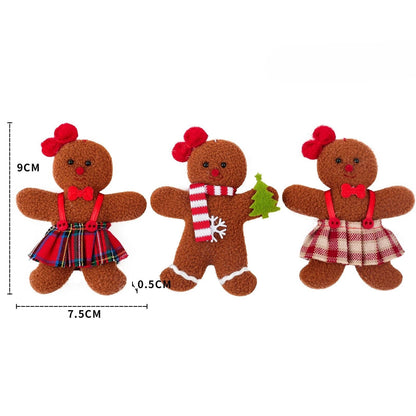 3Piece Christmas Gingerbread Man Hanging Ornaments  Festive Tree Pendants For Holiday Decor  New Ye 6