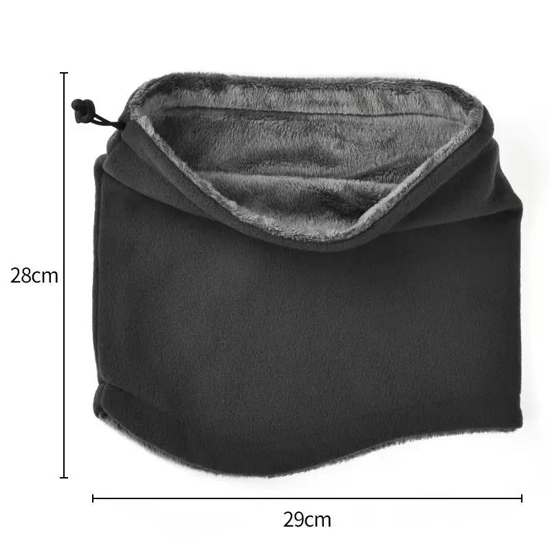 Men Thermal Neck Gaiter  Heavyweight Windproof Face Mask With Soft Fleece Lining  Breathable Knit 1 2