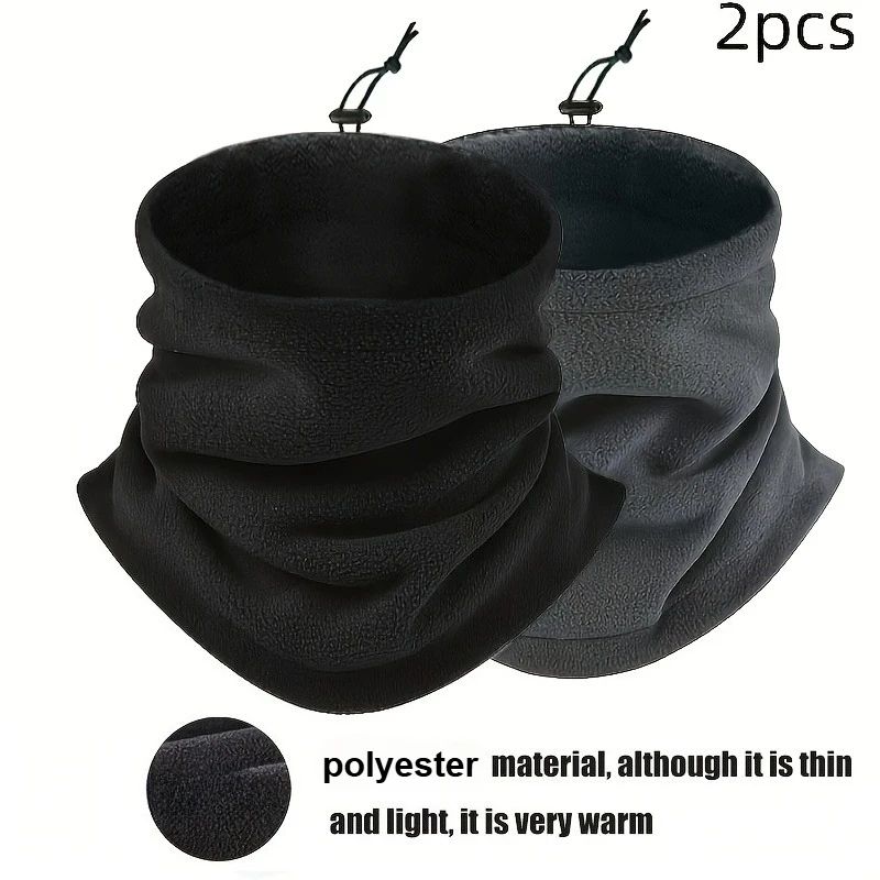 Men Thermal Neck Gaiter  Heavyweight Windproof Face Mask With Soft Fleece Lining  Breathable Knit 1 4