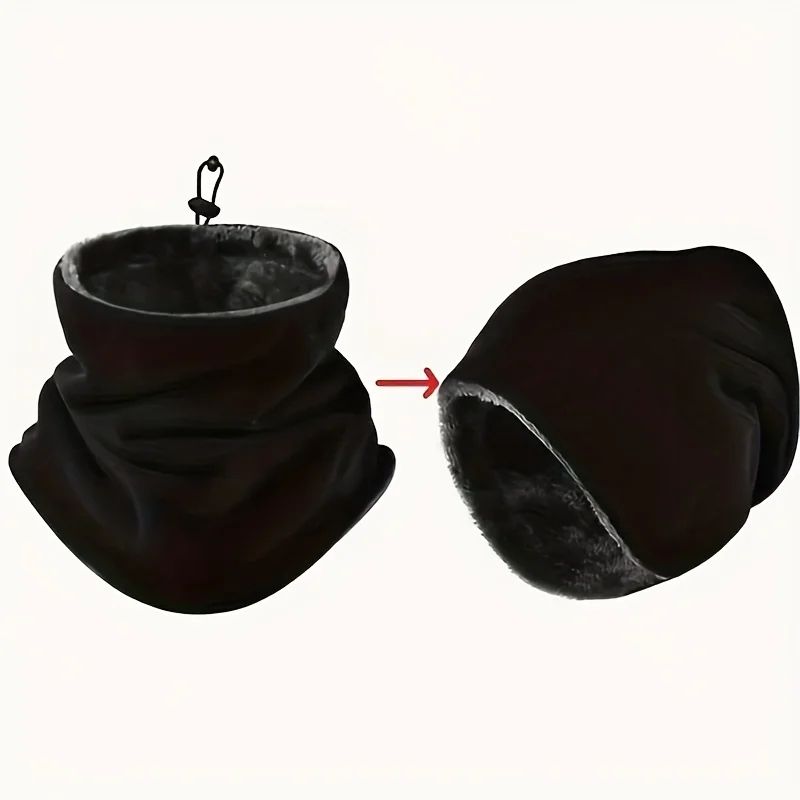 Men Thermal Neck Gaiter  Heavyweight Windproof Face Mask With Soft Fleece Lining  Breathable Knit 1 7