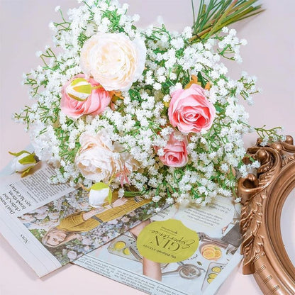 Gypsophila Artificial Flower Stem With 108 Heads  63cm Babys Breath Bouquet For Wedding Home  DIY D 1