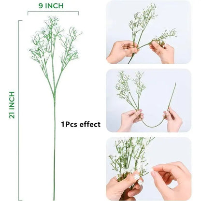 Gypsophila Artificial Flower Stem With 108 Heads  63cm Babys Breath Bouquet For Wedding Home  DIY D 5