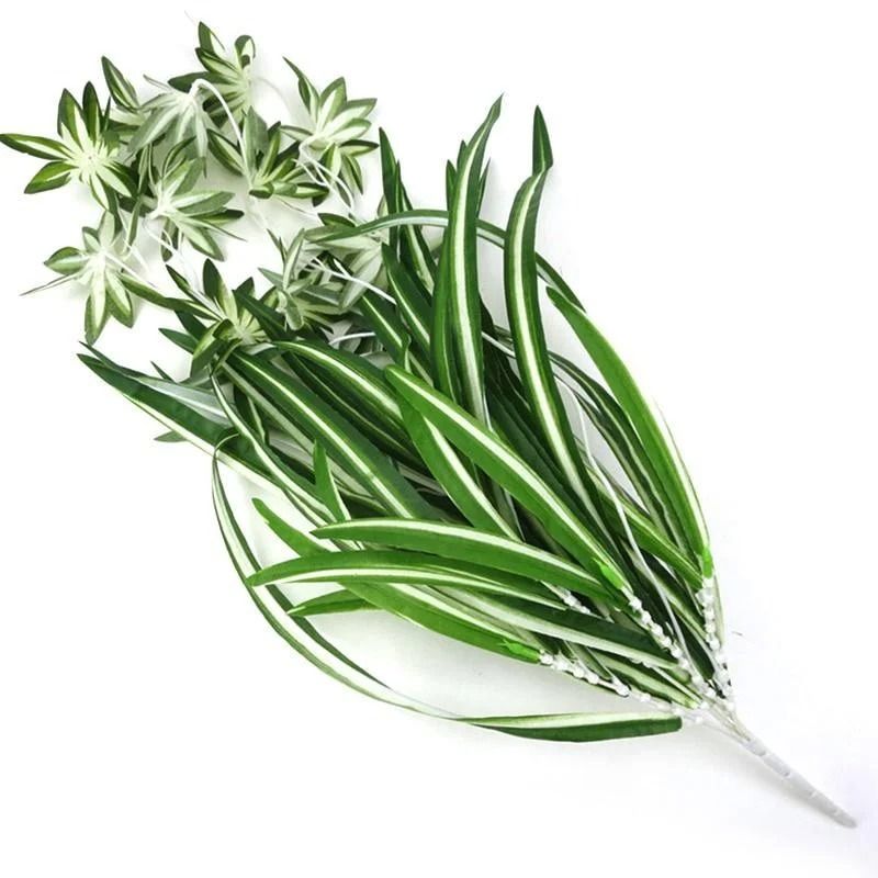 Artificial Hanging Green Plant Potted Chlorophytum Wall Decor 65cm PVC Simulation Leaves 3