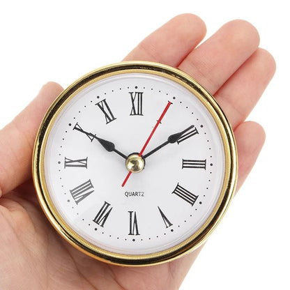 Quartz Clock Insert with Roman Numerals 65mm Round Craft Clock Head