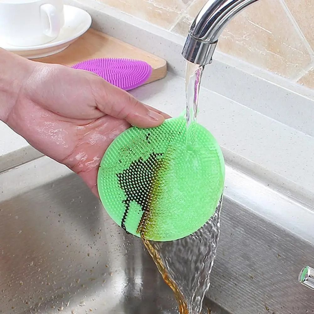 Silicone Cleaning Brush Set 6 Piece Soft Scrubbing Pads For Kitchen Use 3
