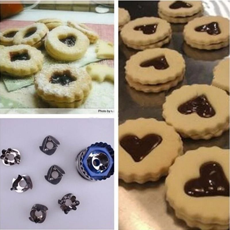 Pastry And Cookie Cutter Set 7 Piece Aluminum Baking Mold Kit 1