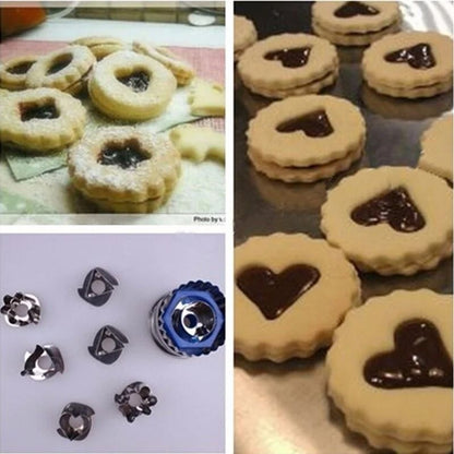 Pastry And Cookie Cutter Set 7 Piece Aluminum Baking Mold Kit 1