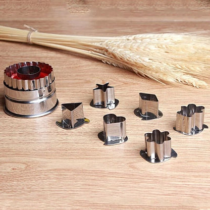 Pastry And Cookie Cutter Set 7 Piece Aluminum Baking Mold Kit 6