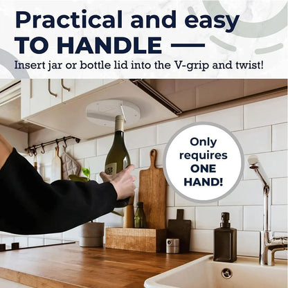 Under Cabinet Jar Opener For Weak Hands  Easy Grip Arthritis Jar Opener  OneHanded Kitchen Lid Remo 3