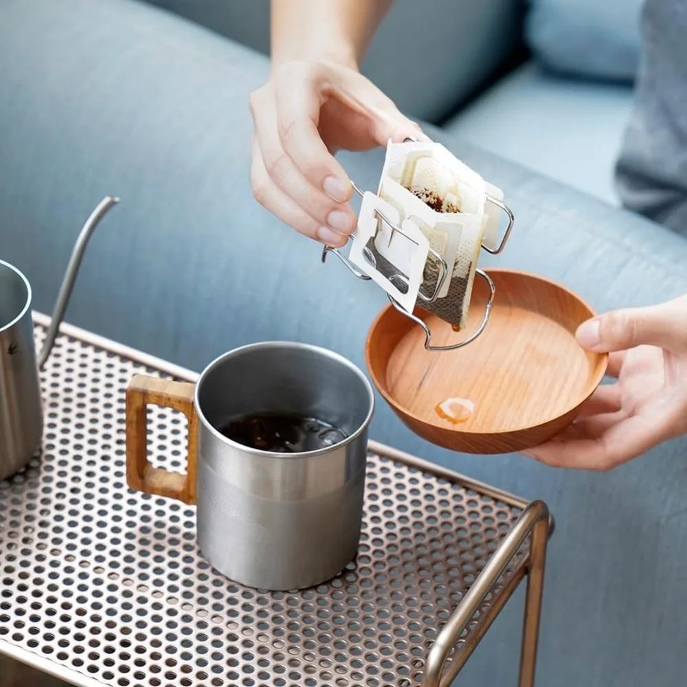 Premium Reusable Stainless Steel Coffee Drip Holder Stand  JapaneseStyle Filter Rack 4