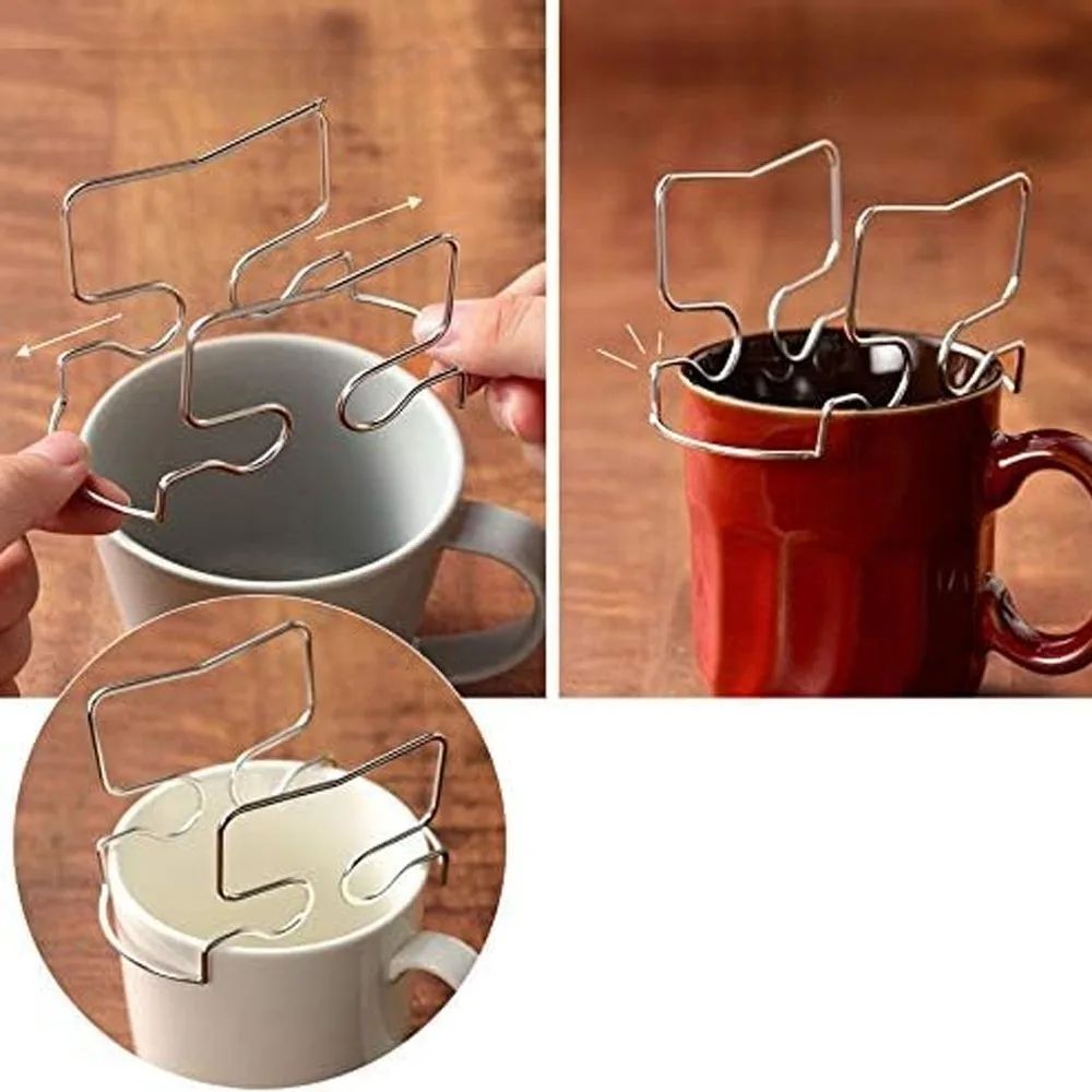 Premium Reusable Stainless Steel Coffee Drip Holder Stand  JapaneseStyle Filter Rack 5