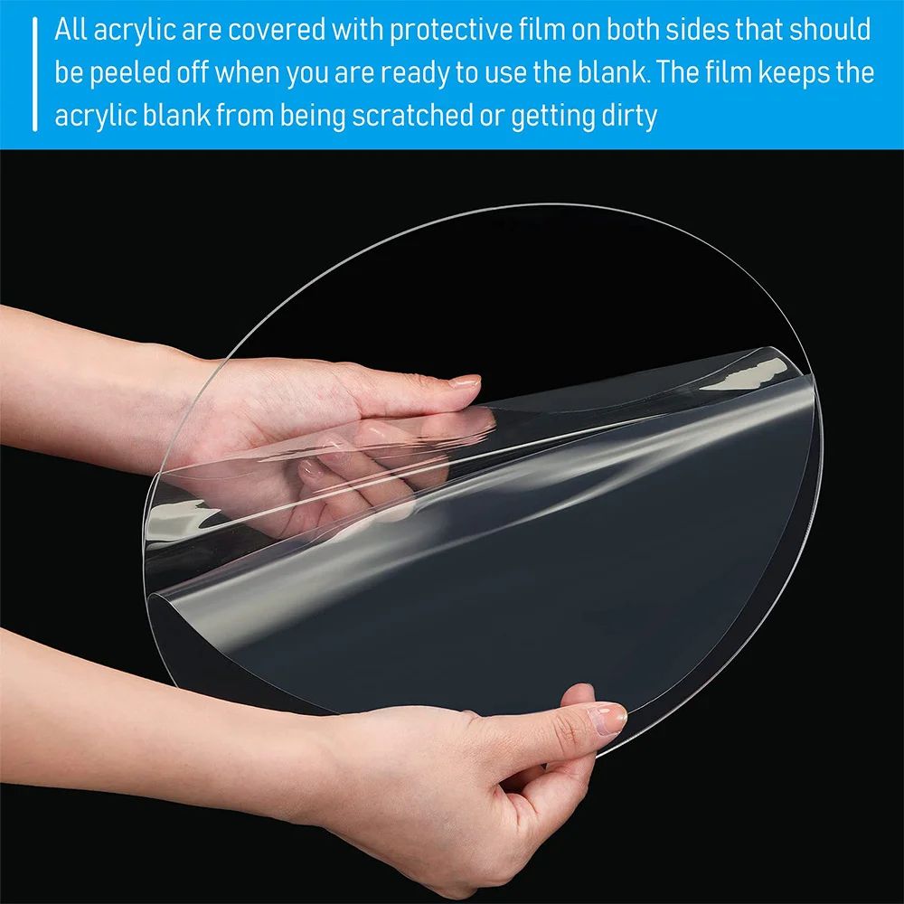 PrecisionStack Acrylic Cake Disc Set  SmoothEdge Boards For Flawless Ganaching  Layering 3