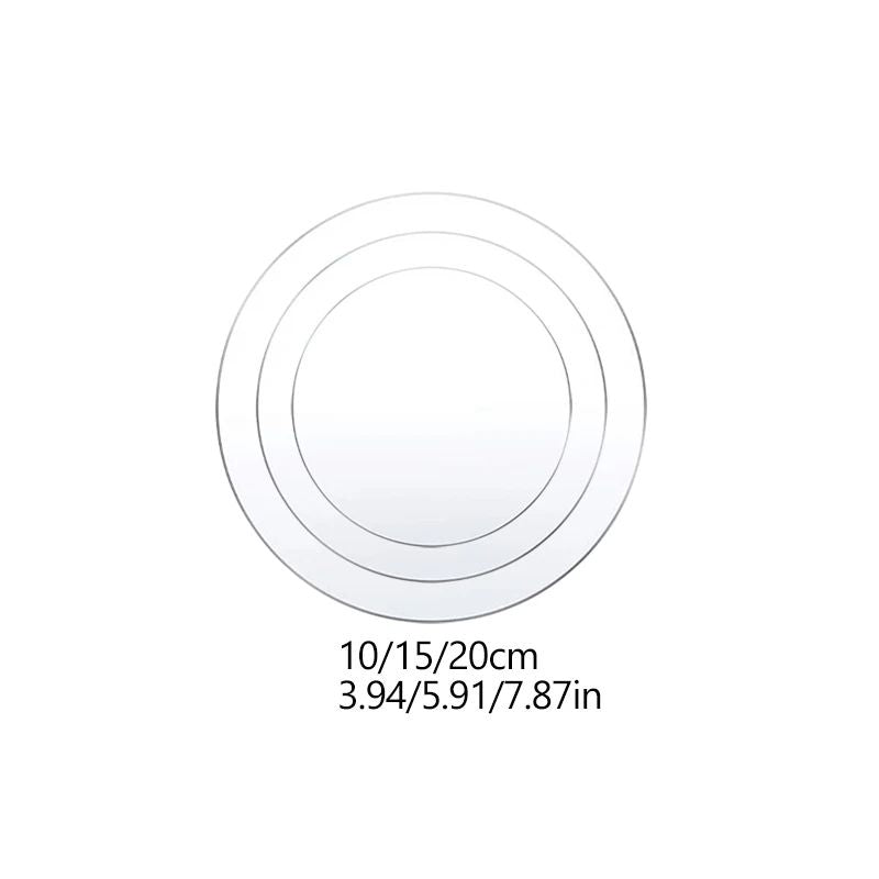 PrecisionStack Acrylic Cake Disc Set  SmoothEdge Boards For Flawless Ganaching  Layering 6
