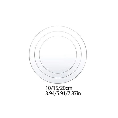 PrecisionStack Acrylic Cake Disc Set  SmoothEdge Boards For Flawless Ganaching  Layering 6