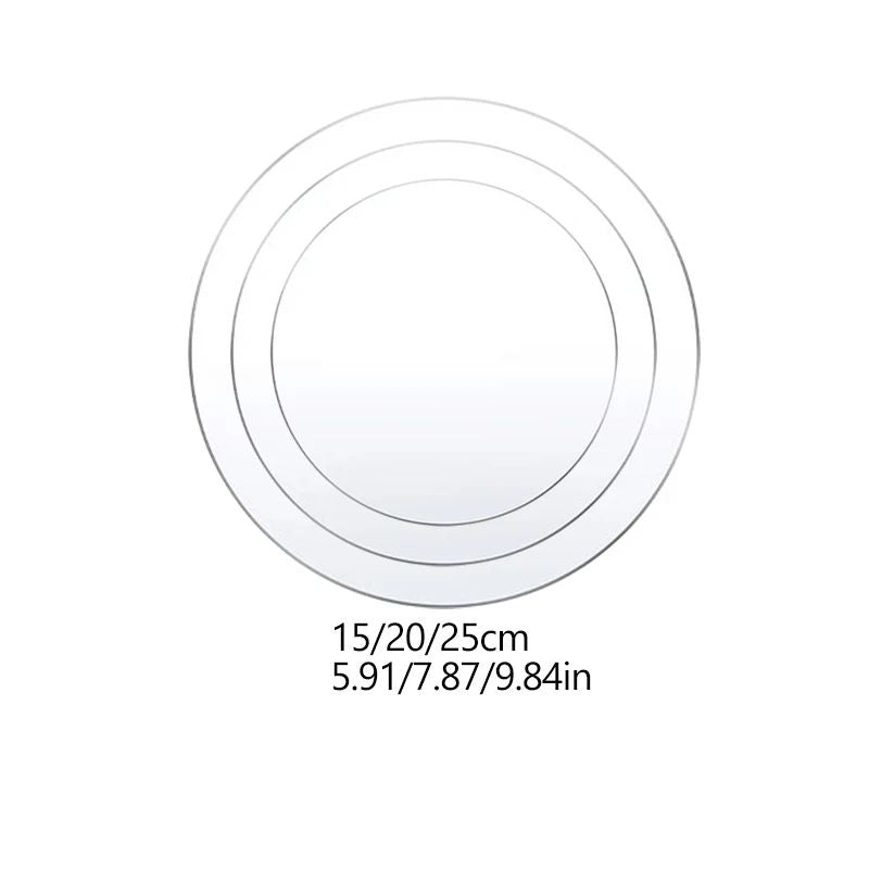 PrecisionStack Acrylic Cake Disc Set  SmoothEdge Boards For Flawless Ganaching  Layering 7