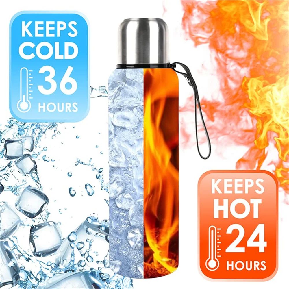 Premium Stainless Steel Insulated Thermos Bottle  Large Capacity Hot  Cold Flask 2