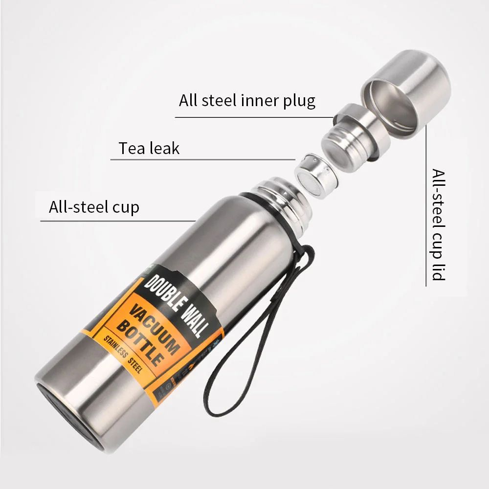 Premium Stainless Steel Insulated Thermos Bottle  Large Capacity Hot  Cold Flask 3