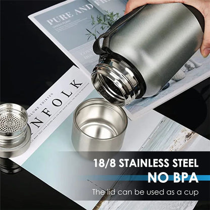 Premium Stainless Steel Insulated Thermos Bottle  Large Capacity Hot  Cold Flask 4