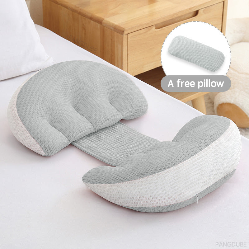 Cotton Waist Support Pillow for Pregnant Women, Pregnancy Body Pillow with Free Auxiliary Pillow