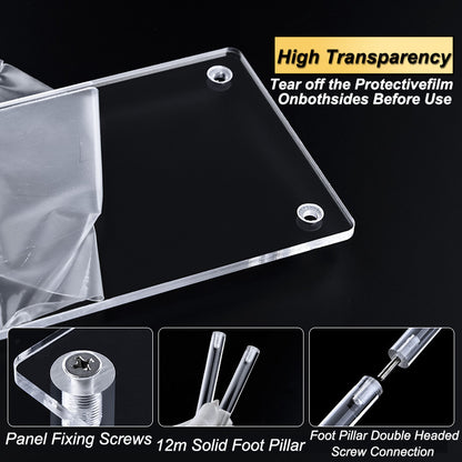 Layer Acrylic Display Stand, Transparent Storage Shelf for Cupcake Perfume Doll, Durable Display Rack, Trapezoidal Blind