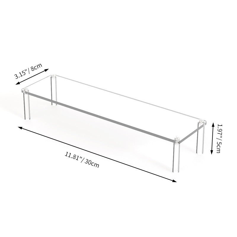 Layer Acrylic Display Stand, Transparent Storage Shelf for Cupcake Perfume Doll, Durable Display Rack, Trapezoidal Blind