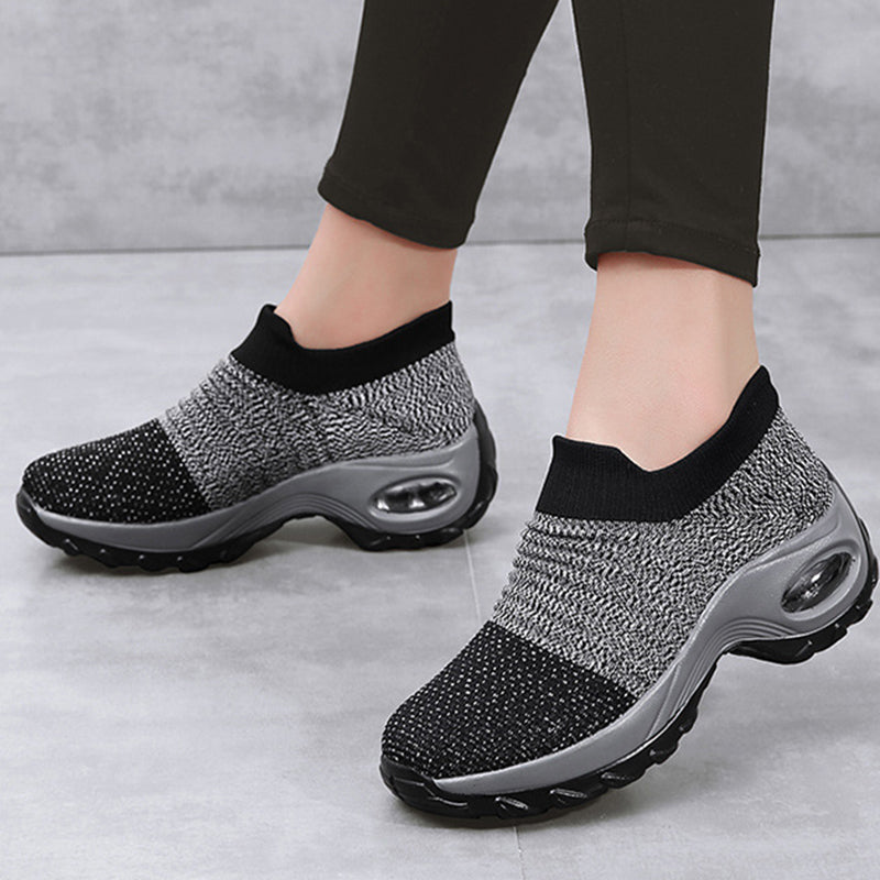 New Womens Casual Sneakers Slip On Platform Trainers Fashionable Ladies Shoes 3