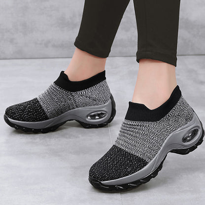 New Womens Casual Sneakers Slip On Platform Trainers Fashionable Ladies Shoes 3