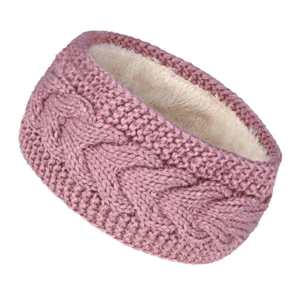 Keepwarm Winter Knitted Headband Velvet Inner Layer Windproof 1
